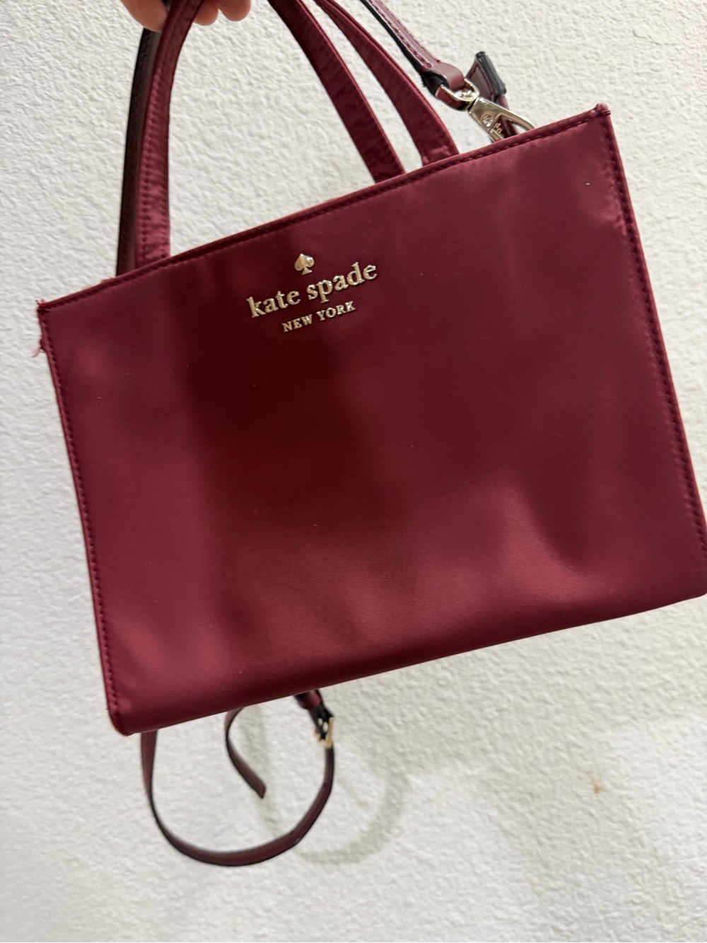 kate spade New York Wine Red Crossbody Tote